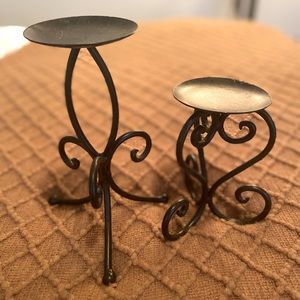 Unique Vintage Candle Holder Stands Industrial Metal Style